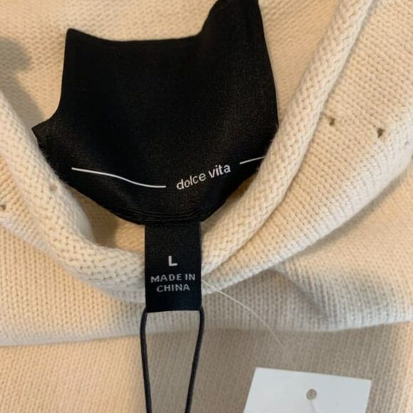 New Dolce Vita Mariela Sweater Dress Ivory large L - Picture 6 of 8